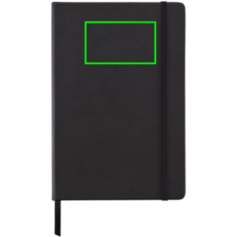 Deluxe Hardcover PU A5 Notizbuch schwarz bedrucken, Art.-Nr. P773.421