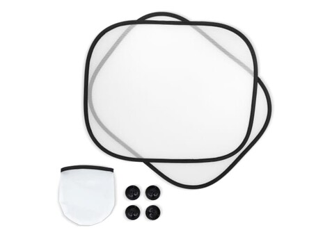 Sonnenblende, 2er-Set mit Etui - Weiss bedrucken, Art.-Nr. LT90732-N0001