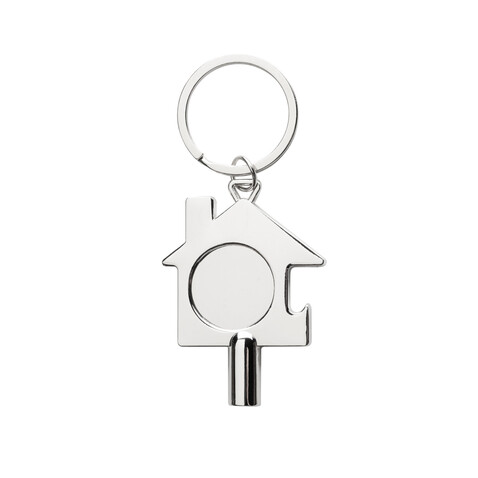 3-in-1 Schlüsselring aus RCS rec. Zinklegierung silber bedrucken, Art.-Nr. P191.7102