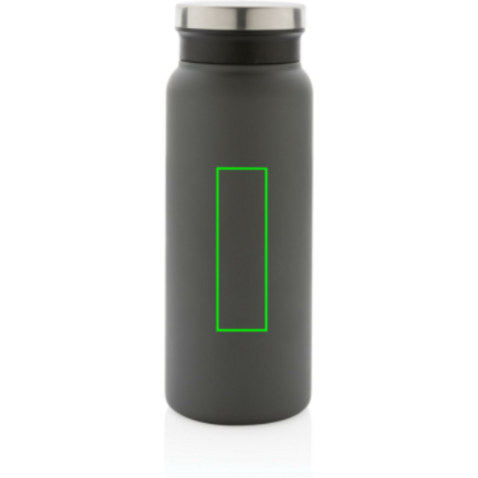 RCS recycelte Stainless Steel Vakuumflasche 600ml grau bedrucken, Art.-Nr. P433.022