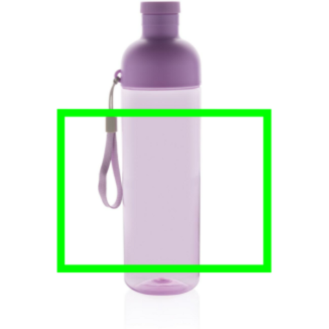 Impact auslaufsichere Wasserflasche aus RCS recyc. PET 600ml lila bedrucken, Art.-Nr. P437.019