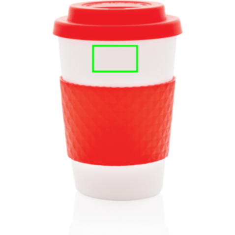 Wiederverwendbarer Kaffeebecher 270ml rot bedrucken, Art.-Nr. P432.674