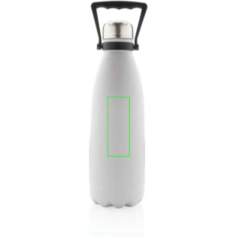 Große Vakuumflasche aus RCS recyceltem Stainless-Steel 1,5L weiß bedrucken, Art.-Nr. P435.513