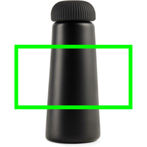 VINGA Erie 450ml Vakuumflasche aus RCS recyceltem Stahl schwarz bedrucken, Art.-Nr. V430011