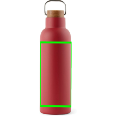 VINGA Ciro RCS recycelte Vakuumflasche 800ml rot bedrucken, Art.-Nr. V430034