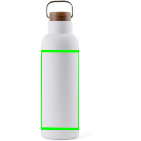 VINGA Ciro RCS recycelte Vakuumflasche 800ml weiß bedrucken, Art.-Nr. V430033
