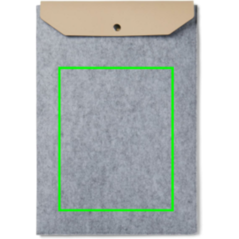 VINGA Albon 17&quot; Laptop-Seeve aus GRS recyceltem Filz grau bedrucken, Art.-Nr. V788112