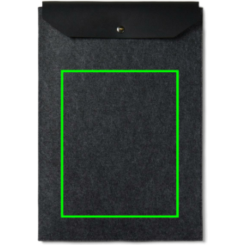 VINGA Albon 17&quot; Laptop-Seeve aus GRS recyceltem Filz schwarz bedrucken, Art.-Nr. V788111