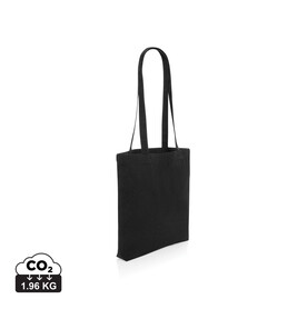 Impact Aware™ recycelte Baumwolltasche schwarz bedrucken, Art.-Nr. P762.541