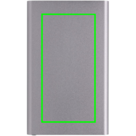 4.000mAh Type-C Powerbank aus RCS recyeltem ABS &amp; Aluminium anthrazit bedrucken, Art.-Nr. P322.420