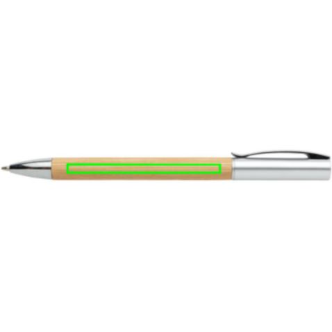 Moderner Bambus-Stift braun bedrucken, Art.-Nr. P610.589