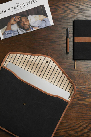 VINGA Bosler 16" Laptop-Tasche aus GRS recyceltem Canvas schwarz bedrucken, Art.-Nr. V7880401
