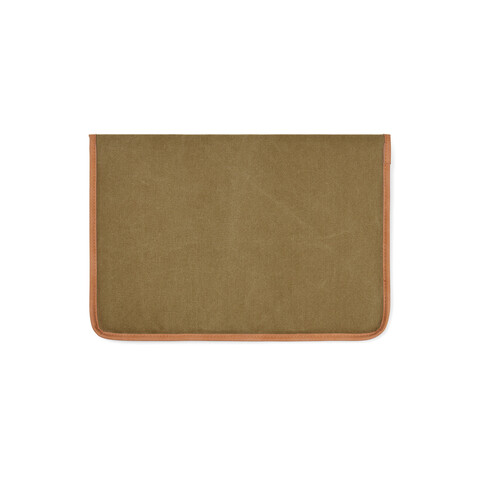 VINGA Bosler 14" Laptop-Tasche aus GRS recyceltem Canvas grün bedrucken, Art.-Nr. V7880307