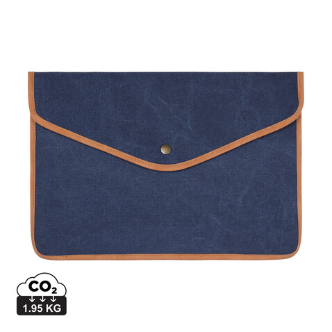 VINGA Bosler 16&quot; Laptop-Tasche aus GRS recyceltem Canvas navy blau bedrucken, Art.-Nr. V7880425