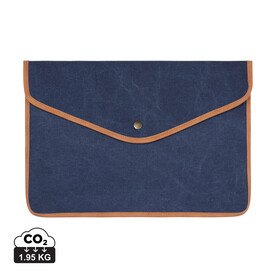 VINGA Bosler 16&amp;quot; Laptop-Tasche aus GRS recyceltem Canvas navy blau bedrucken, Art.-Nr. V7880425