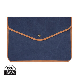 VINGA Bosler 16" Laptop-Tasche aus GRS recyceltem Canvas navy blau bedrucken, Art.-Nr. V7880425 VINGA Bosler 16" Laptop-Tasche aus GRS recyceltem Canvas navy blau bedrucken, Art.-Nr. V7880425