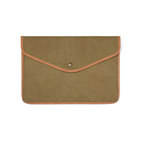 VINGA Bosler 16" Laptop-Tasche aus GRS recyceltem Canvas grün bedrucken, Art.-Nr. V7880407 VINGA Bosler 16" Laptop-Tasche aus GRS recyceltem Canvas grün bedrucken, Art.-Nr. V7880407