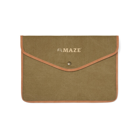VINGA Bosler 16" Laptop-Tasche aus GRS recyceltem Canvas grün bedrucken, Art.-Nr. V7880407 VINGA Bosler 16" Laptop-Tasche aus GRS recyceltem Canvas grün bedrucken, Art.-Nr. V7880407