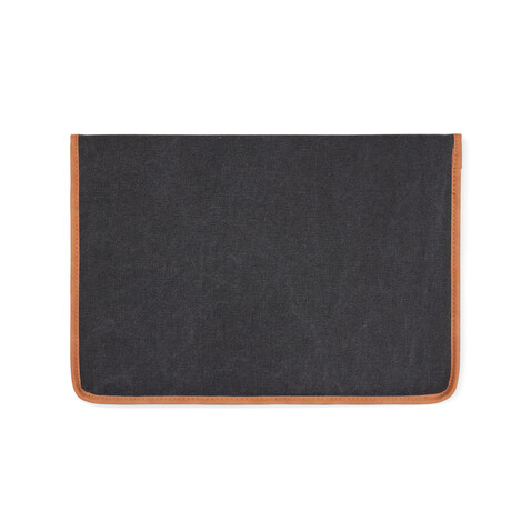 VINGA Bosler 16" Laptop-Tasche aus GRS recyceltem Canvas schwarz bedrucken, Art.-Nr. V7880401