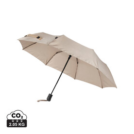 VINGA Baltimore AWARE™ RPET 21“ Regenschirm greige bedrucken, Art.-Nr. V850109