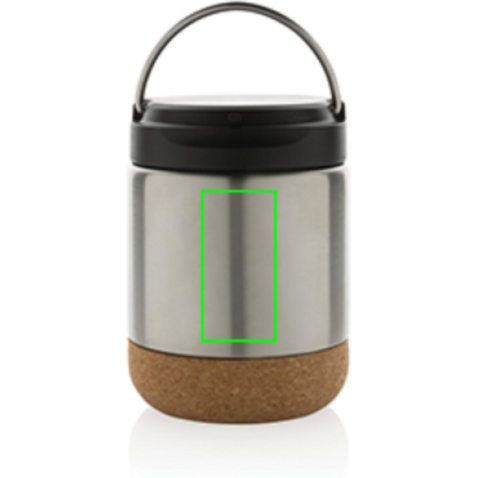 Savory Lebensmittelflasche aus RCS recycelt. Stainless-Steel silber bedrucken, Art.-Nr. P435.302