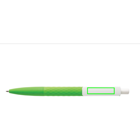 X3-Stift mit Smooth-Touch grün, weiß bedrucken, Art.-Nr. P610.967