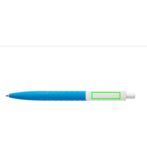 X3-Stift mit Smooth-Touch blau, weiß bedrucken, Art.-Nr. P610.965