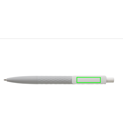 X3-Stift mit Smooth-Touch grau, weiß bedrucken, Art.-Nr. P610.962