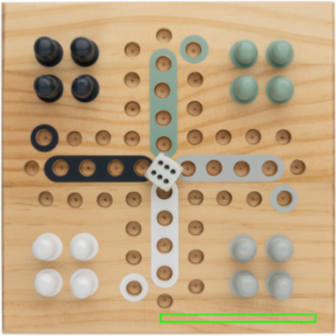 Claire Ludo-Spiel aus Holz braun bedrucken, Art.-Nr. P940.279