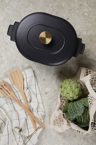 VINGA Monte Heritage Kokotte 4 L schwarz bedrucken, Art.-Nr. V2615001 VINGA Monte Heritage Kokotte 4 L schwarz bedrucken, Art.-Nr. V2615001