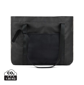 VINGA Livorno Maxi-Tasche aus GRS recyceltem Polyester schwarz bedrucken, Art.-Nr. V7620701