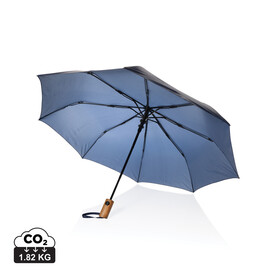 Kaycey 21“ Auto-Open Mini-Regenschirm aus AWARE™ rPET navy blau bedrucken, Art.-Nr. P850.7025