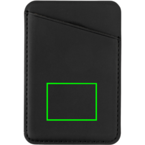 Magnetischer Phone-Kartenhalter schwarz bedrucken, Art.-Nr. P820.751