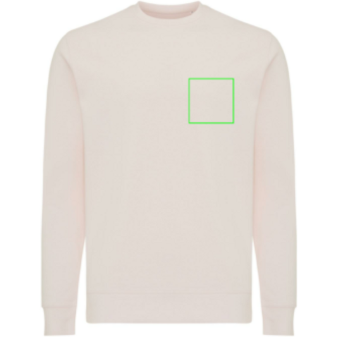 Iqoniq Etosha Lightweight Sweater aus recycelter Baumwolle cloud pink bedrucken, Art.-Nr. T9303.039.M