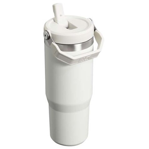 Stanley 890 ml IceFlow™ Flip Straw Thermobecher, weiß gefrosted bedrucken, Art.-Nr. 10083301