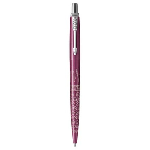 Parker Jotter SE Global Icons Kugelschreiber (blaue Mine), rosa bedrucken, Art.-Nr. 10793341