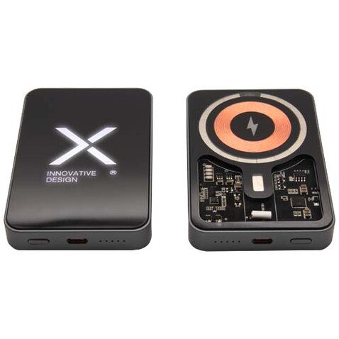 SCX.design P23 15W 5000 mAh MagSafe Powerbank, schwarz bedrucken, Art.-Nr. 1PX17490