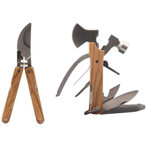 SCX.design T32 Multitool Set aus Holz, hellbraun bedrucken, Art.-Nr. 1PX17770