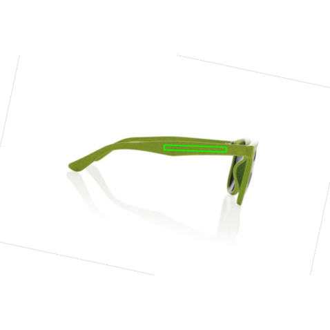 Weizenstroh Sonnenbrille grün bedrucken, Art.-Nr. P453.917