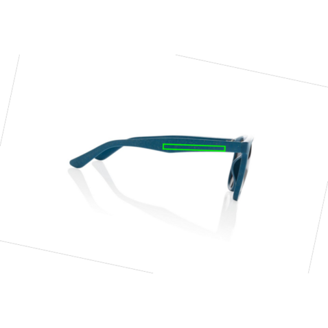 Weizenstroh Sonnenbrille blau bedrucken, Art.-Nr. P453.915