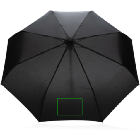 21&quot; Impact AWARE™ RPET 190T Bambus-Schirm autom. open/close schwarz bedrucken, Art.-Nr. P850.611