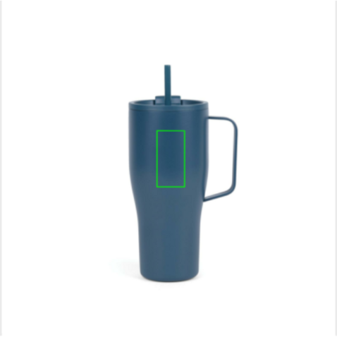 VINGA Eos Voyager 800ml Flasche aus RCS rec. Stainless-Steel navy blau, navy blau bedrucken, Art.-Nr. V4320405
