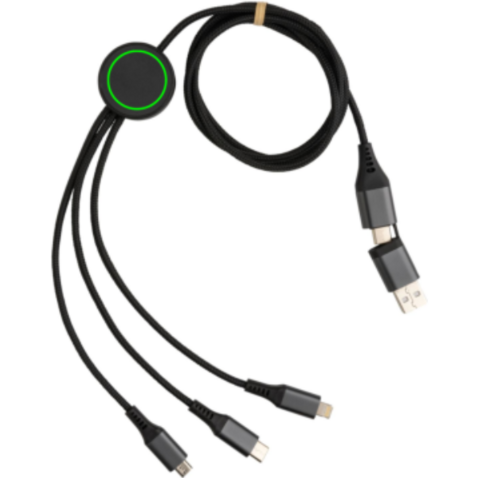 Terra 60W 120cm 6-in-1-Kabel aus RCS recyceltem Aluminium grau bedrucken, Art.-Nr. P302.682 Terra 60W 120cm 6-in-1-Kabel aus RCS recyceltem Aluminium grau bedrucken, Art.-Nr. P302.682