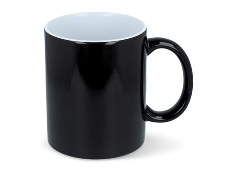 Oslo Magicbecher mit Sublimation 300ml - Schwarz / Weiss bedrucken, Art.-Nr. LT51106-N0201