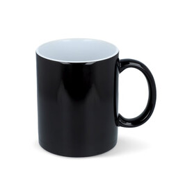 Oslo Magicbecher mit Sublimation 300ml - Schwarz / Weiss bedrucken, Art.-Nr. LT51106-N0201
