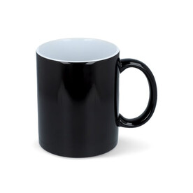 Oslo Magicbecher mit Sublimation 300ml - Schwarz / Weiss bedrucken, Art.-Nr. LT51106-N0201