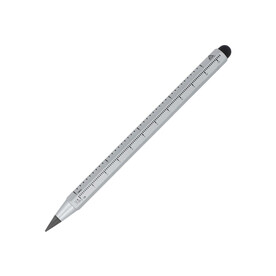 Langlebiger Bleistift &amp;amp; Lineal R-AL - Silber bedrucken, Art.-Nr. LT91593-N0005