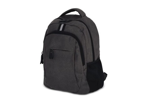Rucksack Harper aus recyceltem Baumwoll-Canvas - Dunkelgrau bedrucken, Art.-Nr. LT95297-N0060