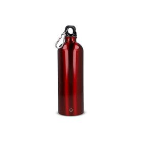 R-Edelstahl einwandige Flasche mit Karabiner 750ml - Rot bedrucken, Art.-Nr. LT98739-N0021