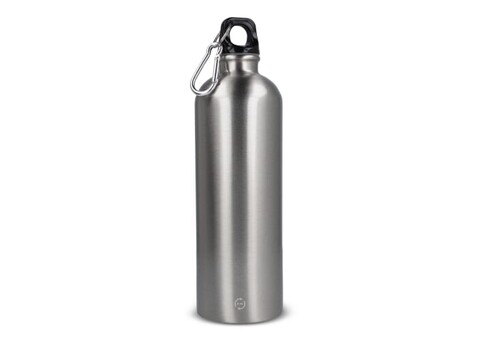 R-Edelstahl einwandige Flasche mit Karabiner 750ml - Silber bedrucken, Art.-Nr. LT98739-N0005